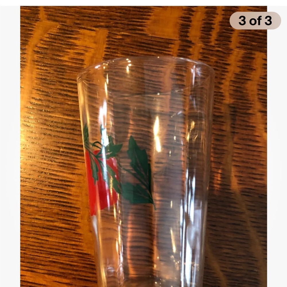 Vintage Pitcher Glass Set Tomatoes Juice Bloody Mary - Picture 3 of 3
